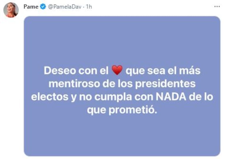 La reacción de los famosos tras la victoria de Javier Milei en el balotaje