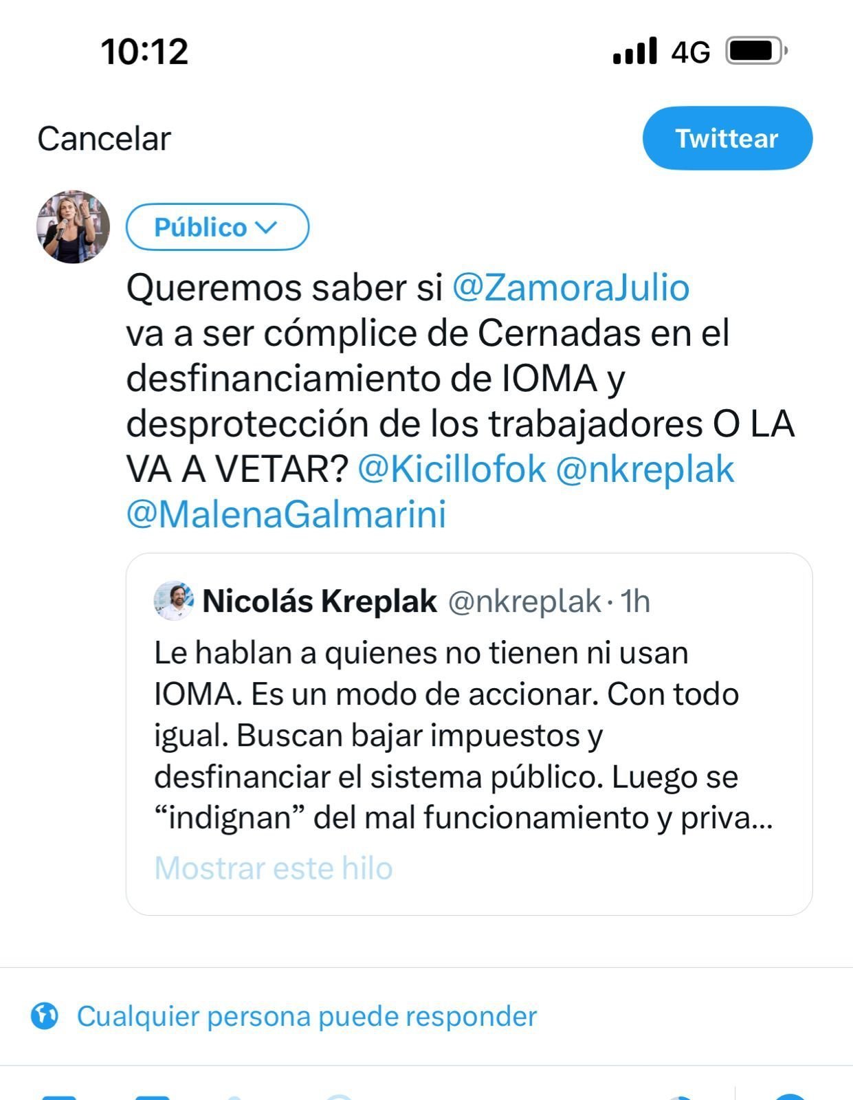 Sobre la desafiliación a IOMA de trabajadores Municipales de Tigre: “Queremos saber si Zamora va a ser cómplice de Cernadas en el desfinanciamiento de IOMA y desprotección de los trabajadores o la va a vetar?”