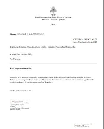 Renunció el Secretario Nacional de Discapacidad, en medio de la disputa por fondos para el área