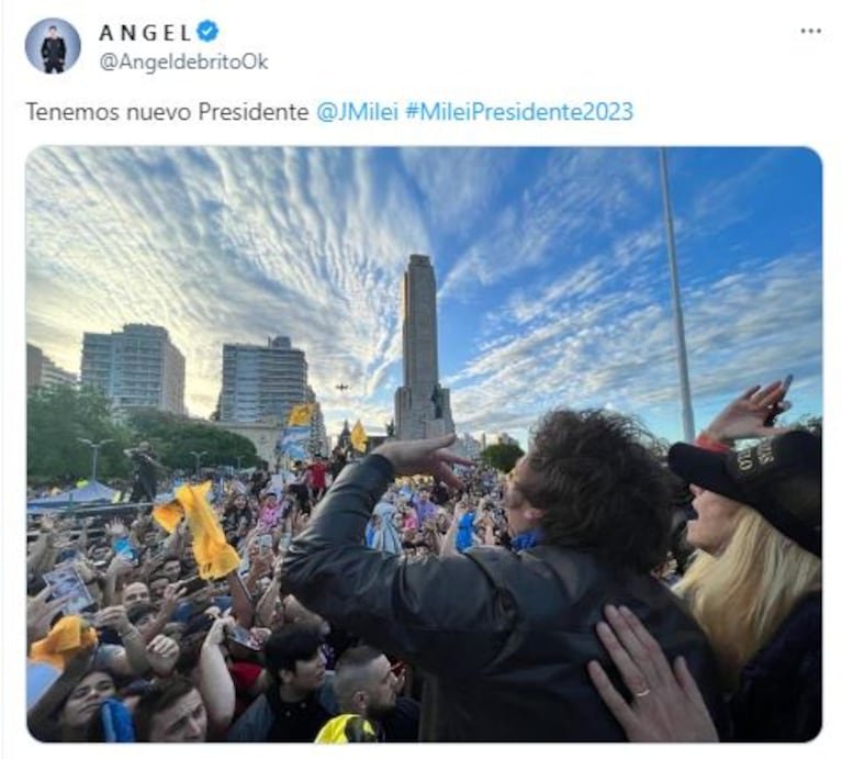 La reacción de los famosos tras la victoria de Javier Milei en el balotaje