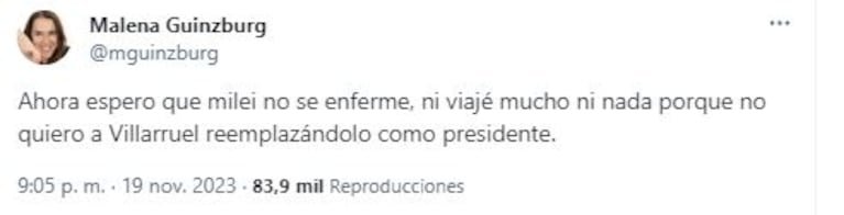 La reacción de los famosos tras la victoria de Javier Milei en el balotaje